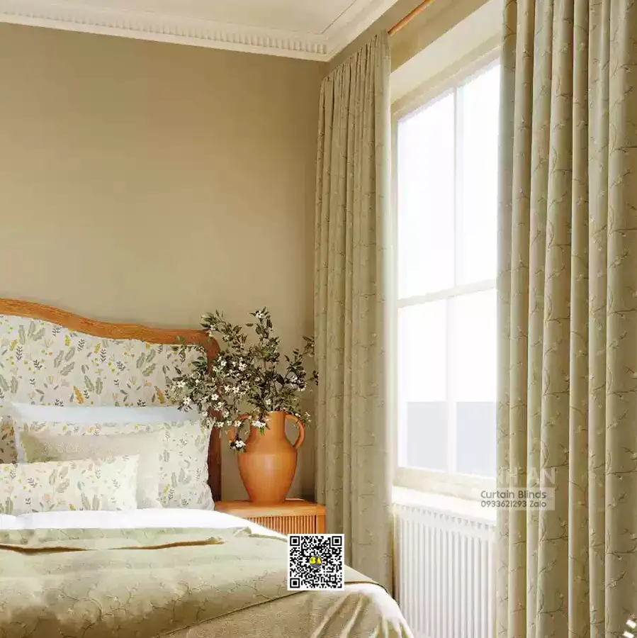 DAISY Bộ Sưu Tập Vải Rèm Hoa Văn Vintage